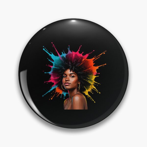 Item preview, African Woman Afro Color Painted Face African Heritage Black Queen designed and sold by Redgiant87x.