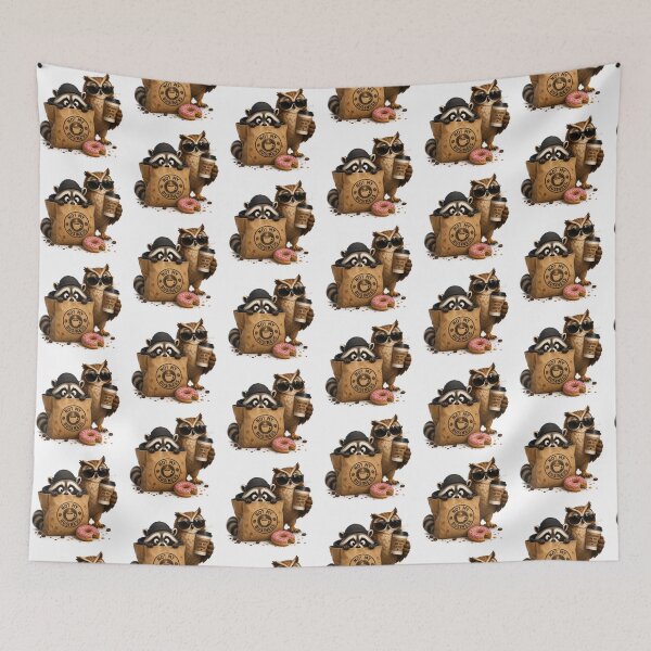Item preview, Coffee Witness Protection - Raccoon & Owl Funny Cute Sticker designed and sold by QuirkNest Studio .