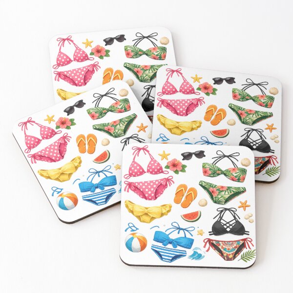 Item preview, Colorful bikini's and Seashells Summer Beach Design designed and sold by Hookesmode.