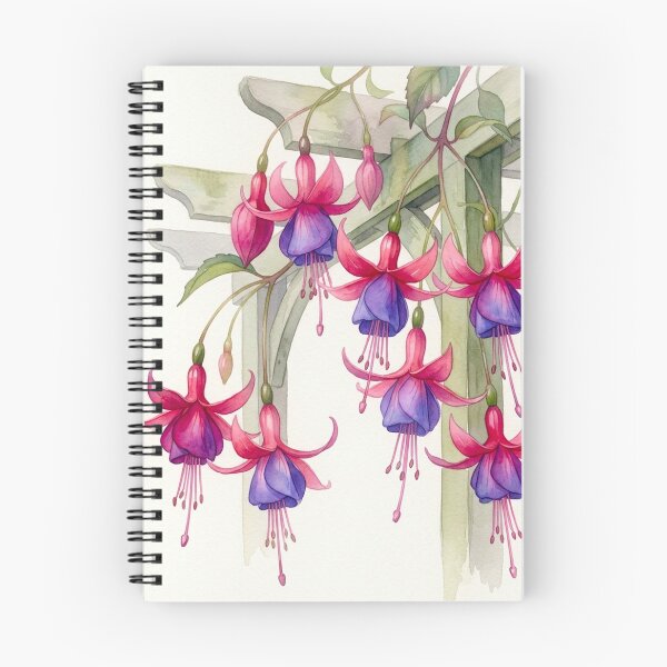 Item preview, Fuchsia 'Dark Eyes' in Wabi-Sabi Watercolor #1 designed and sold by Helios Be. Lavsh.