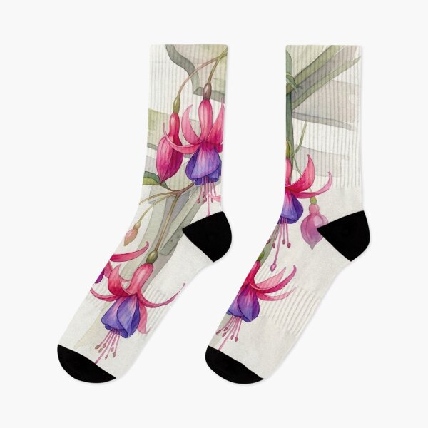 Item preview, Fuchsia 'Dark Eyes' in Wabi-Sabi Watercolor #1 designed and sold by Helios Be. Lavsh.