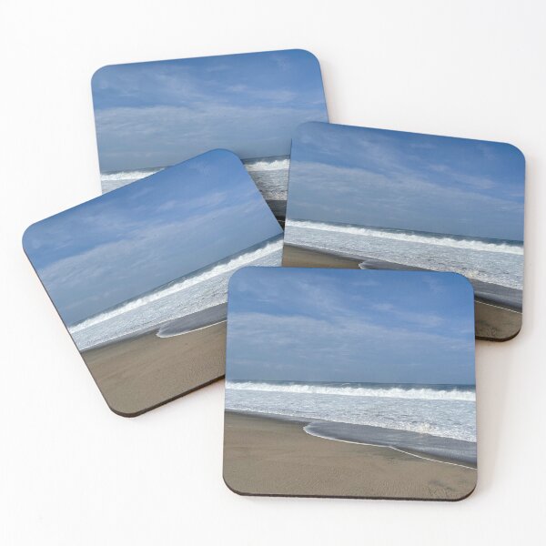 Item preview, Diagonal crest of foam on the wide ocean shore designed and sold by Art of Momenz.