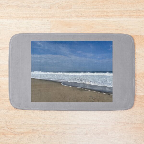 Item preview, Diagonal crest of foam on the wide ocean shore designed and sold by Art of Momenz.