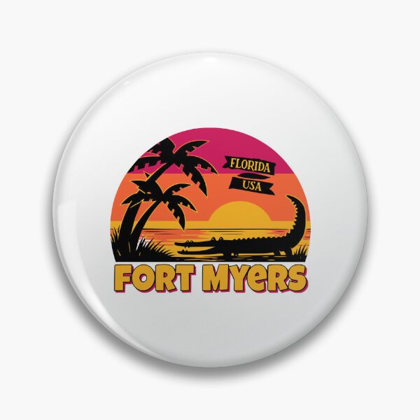 Item preview, Fort Myers Alligator Sunset Retro Florida Travel designed and sold by AntiqueImages.
