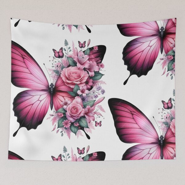 Item preview, Magenta Butterfly Lily Floral Art designed and sold by animenosekaiii.