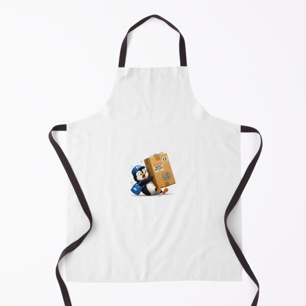 Item preview, Penguin Delivery Delay - Clumsy Penguin Package Art designed and sold by QuirkNest Studio .