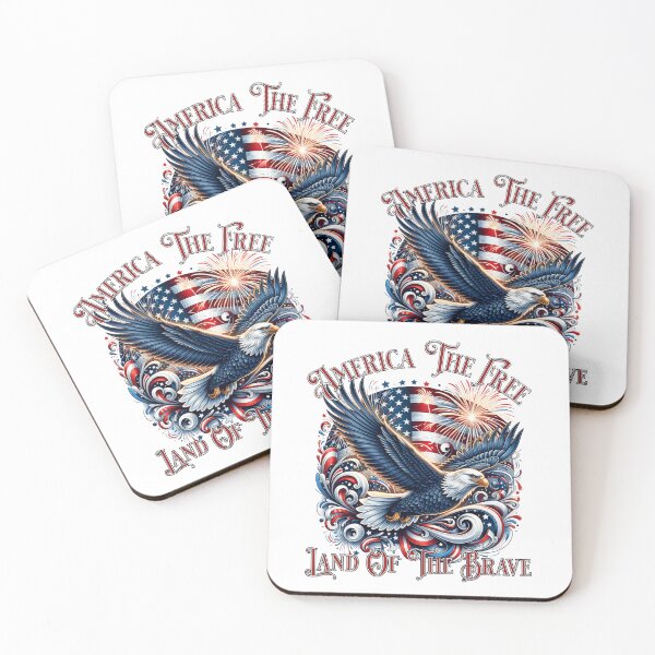 Item preview, America The Free Land of The Brave designed and sold by Simply Inspirational Shop.