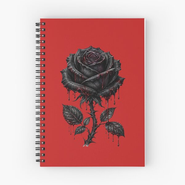 Item preview, Black Rose Dripping Blood Gothic Romantic T-Shirt designed and sold by GiftLore Studio.