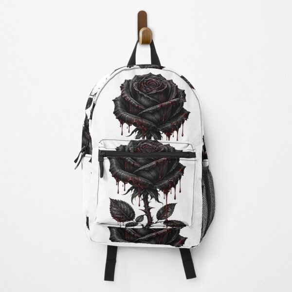 Item preview, Black Rose Dripping Blood Gothic Romantic T-Shirt designed and sold by GiftLore Studio.