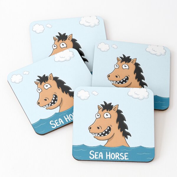 Item preview, Sea Horse Cartoon Pun designed and sold by Murvel-Ink.