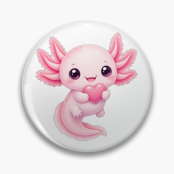 Item preview, Cute Kawaii Axolotl Holding Heart designed and sold by puredevn.