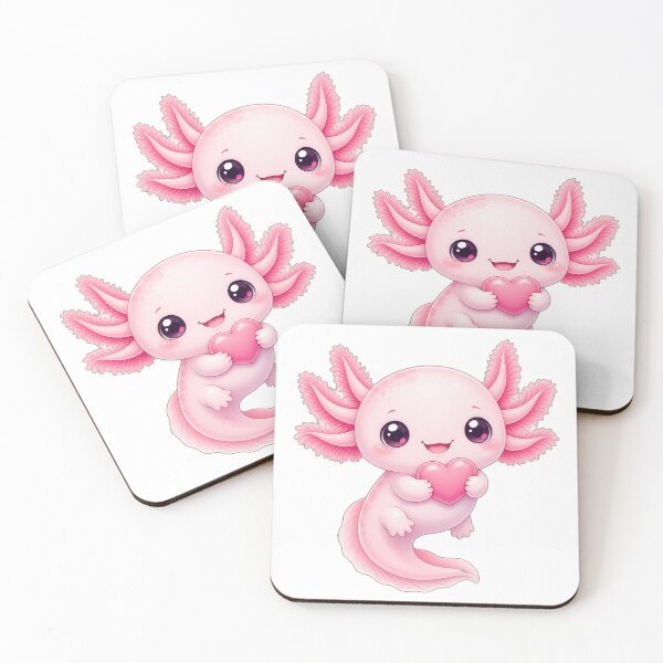 Item preview, Cute Kawaii Axolotl Holding Heart designed and sold by puredevn.
