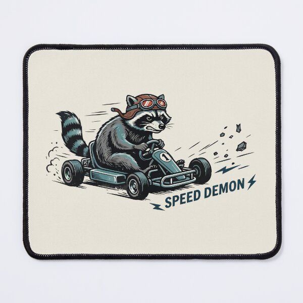 Item preview, Speed Demon Raccoon Go Kart Racer designed and sold by Amir Faysal.