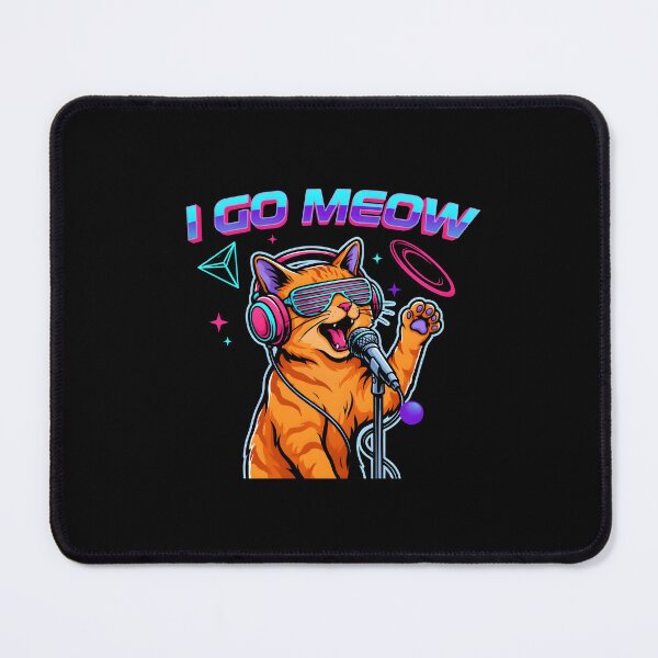 Item preview, I Go Meow Retro Meme Funny Singing Cat for Cat Lovers designed and sold by Redgiant87x.