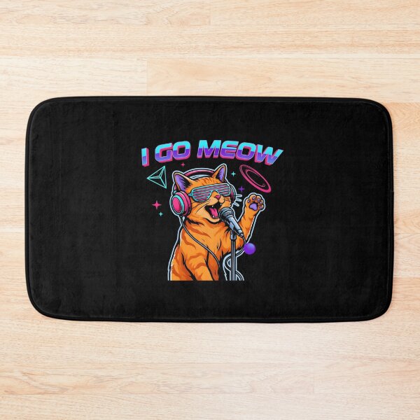 Item preview, I Go Meow Retro Meme Funny Singing Cat for Cat Lovers designed and sold by Redgiant87x.
