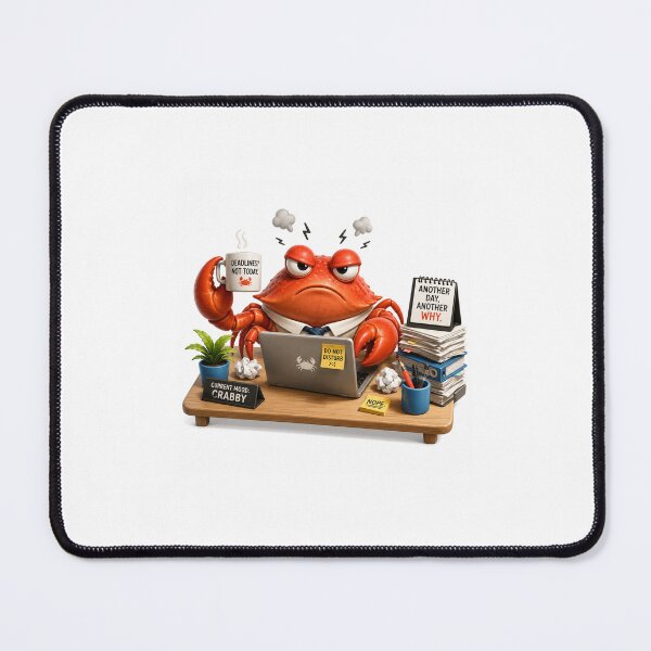 Item preview, Crab Office Mood - Current Mood Crabby designed and sold by QuirkNest Studio .