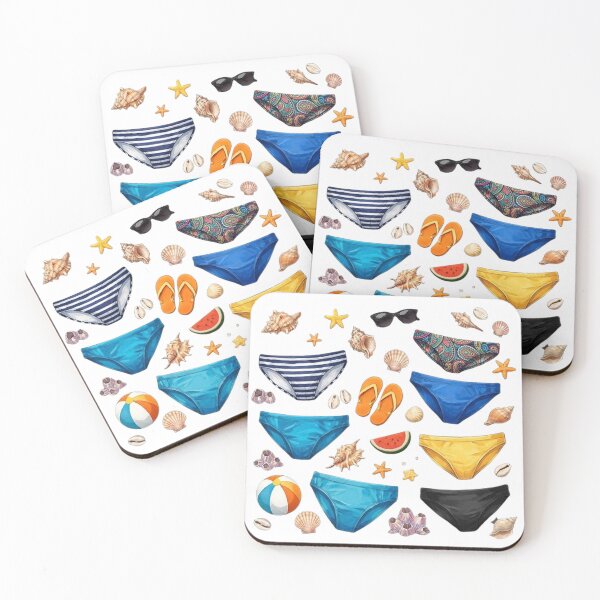 Item preview, Colorful speedo's and Seashells Summer Beach Design designed and sold by Hookesmode.