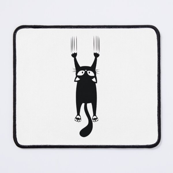 Item preview, Funny Hanging Black Cat Silhouette With Scratch Marks designed and sold by TeeStyle.mr.