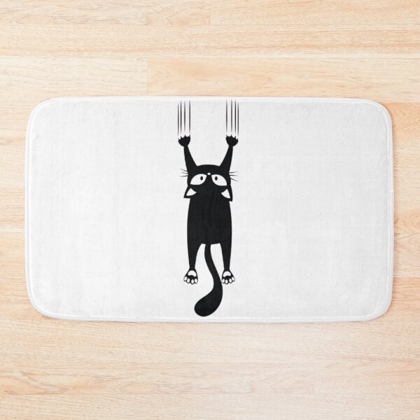 Item preview, Funny Hanging Black Cat Silhouette With Scratch Marks designed and sold by TeeStyle.mr.