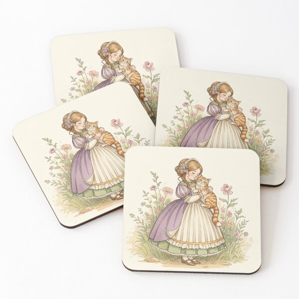 Item preview, A Gentle Embrace with a Little Tabby Cat designed and sold by Pasteltone.