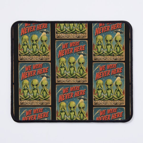 Item preview, Vintage Sci Fi UFO Three Wise Aliens Poster designed and sold by Genius Geek.