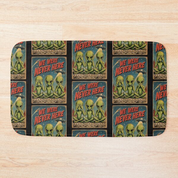 Item preview, Vintage Sci Fi UFO Three Wise Aliens Poster designed and sold by Genius Geek.