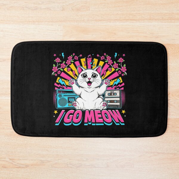 Item preview, I Go Meow Retro Meme Vintage Singing Cat for Cat Lovers designed and sold by Redgiant87x.