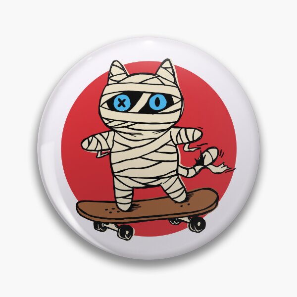 Item preview, Mummy Skateboarding Cat Injured But Still Rolling designed and sold by sXe-art.