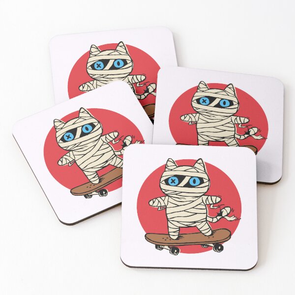 Item preview, Mummy Skateboarding Cat Injured But Still Rolling designed and sold by sXe-art.