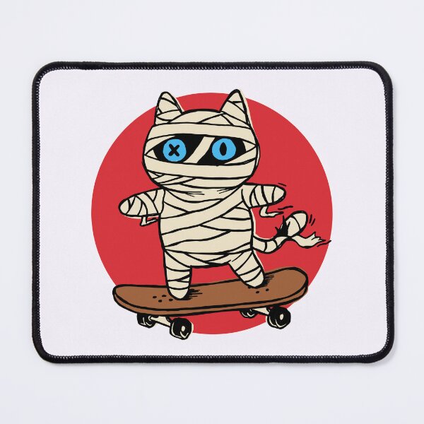Item preview, Mummy Skateboarding Cat Injured But Still Rolling designed and sold by sXe-art.