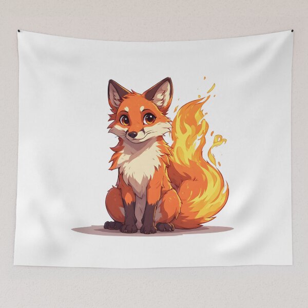 Item preview, Magical Fire Fox – Cute Fantasy Creature Cartoon Illustration designed and sold by Karolina’s Cozy Creations.