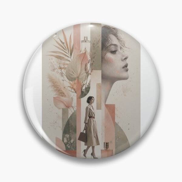 Item preview, Fashion Woman Profile Perfume Dried Leaves Collage Wall Art Print designed and sold by Leogasup.