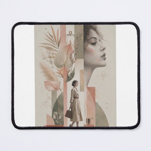 Item preview, Fashion Woman Profile Perfume Dried Leaves Collage Wall Art Print designed and sold by Leogasup.