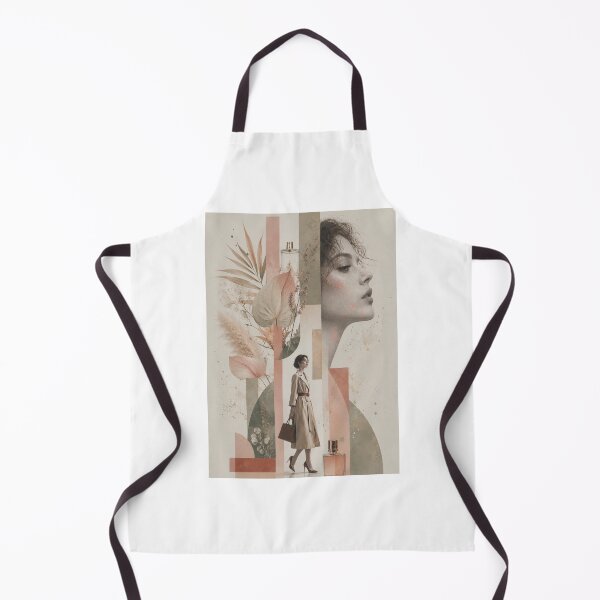 Item preview, Fashion Woman Profile Perfume Dried Leaves Collage Wall Art Print designed and sold by Leogasup.