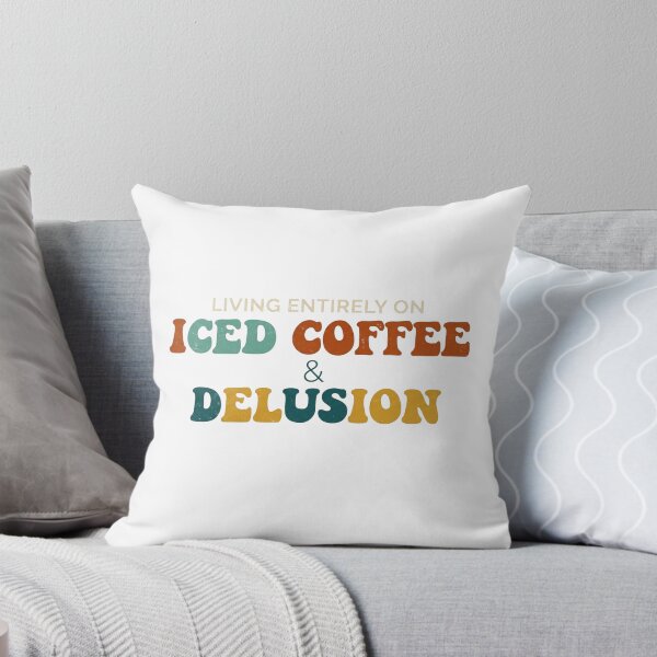 Item preview, Iced Coffee and Delusion Retro Typography designed and sold by YourWearPulse.