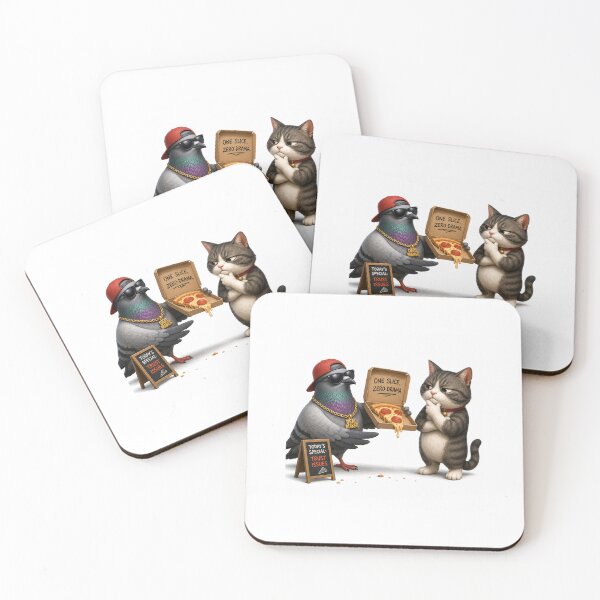 Item preview, Pigeon Cat Pizza Deal - Trust Issues Edition designed and sold by QuirkNest Studio .