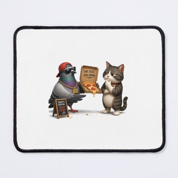 Item preview, Pigeon Cat Pizza Deal - Trust Issues Edition designed and sold by QuirkNest Studio .