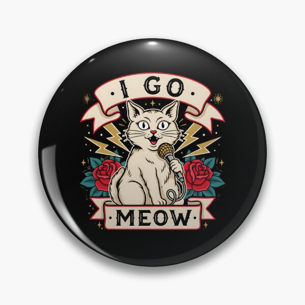 Item preview, I Go Meow Retro Meme Funny Cat Lover with Vintage Style designed and sold by Redgiant87x.