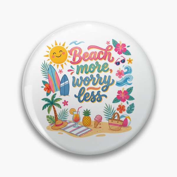 Item preview, Beach More, Worry Less – Summer Beach Vibes Design designed and sold by StoneByTheMoon.