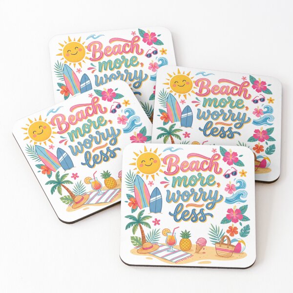 Item preview, Beach More, Worry Less – Summer Beach Vibes Design designed and sold by StoneByTheMoon.