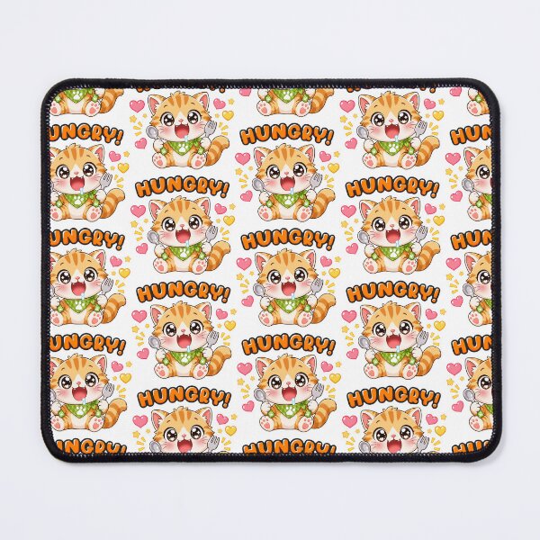 Item preview, Hungry  Orange tabby cat Animal Clipart designed and sold by KJackArtwork.