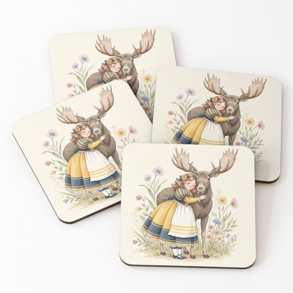 Item preview, Sweet Moment with a Friendly Moose designed and sold by Pasteltone.