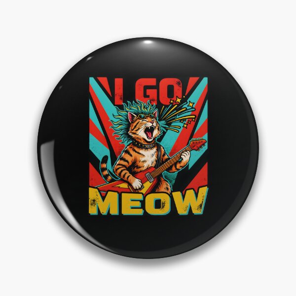 Item preview, I Go Meow Retro Meme Cute Singing Cat for Crazy Cat Lady designed and sold by Redgiant87x.