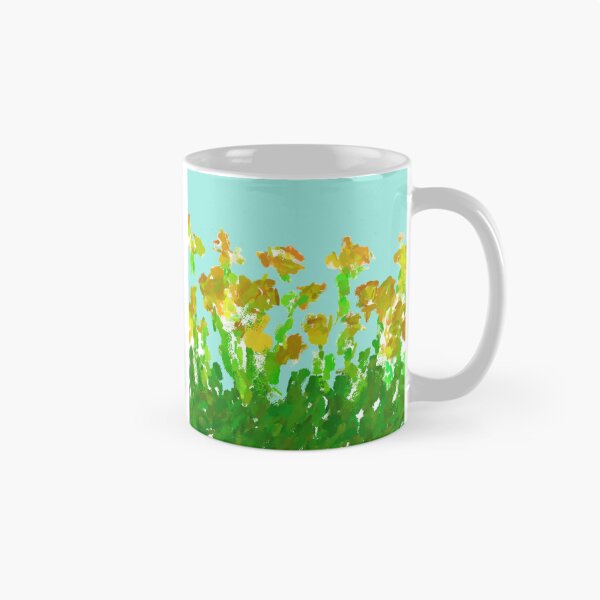 Item preview, Abstract Impressionist Yellow Flower Field Digital Painting designed and sold by BalkanBloom.