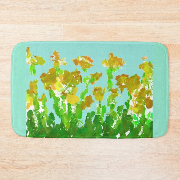 Item preview, Abstract Impressionist Yellow Flower Field Digital Painting designed and sold by BalkanBloom.