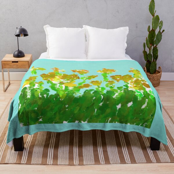 Item preview, Abstract Impressionist Yellow Flower Field Digital Painting designed and sold by BalkanBloom.