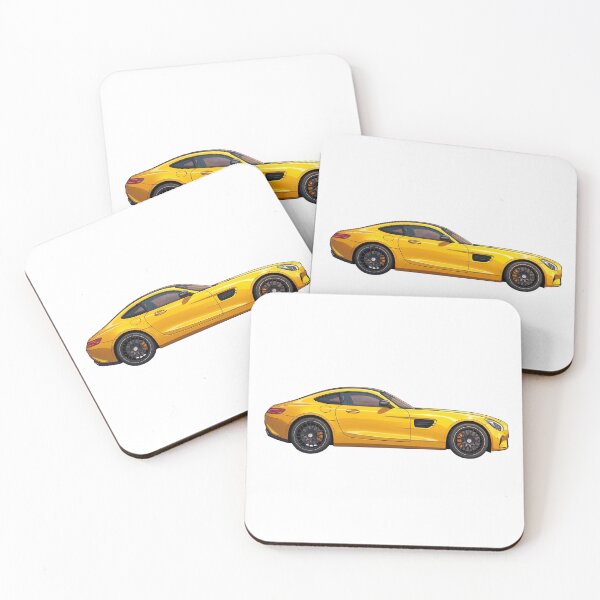 Item preview, Yellow Anime Sports Coupe Side Profile Art designed and sold by SimplyLovelyLab.
