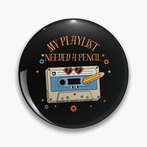 Item preview, My Playlist Needed a Pencil Old Skool Funny Retro Cassette Tape Nostalgia designed and sold by Cree8if.
