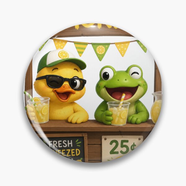 Item preview, Duck Frog Lemonade Stand - Fresh Squeezed Fun designed and sold by QuirkNest Studio .