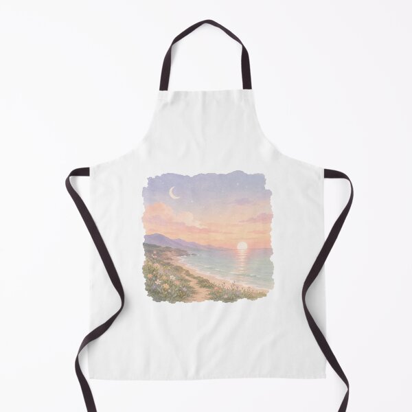 Item preview, Dreamy Coastal Sunset with Wildflowers designed and sold by 0606PM.